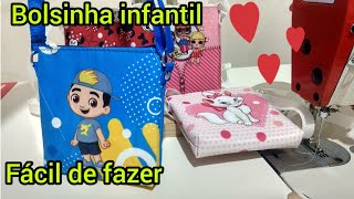 Como fazer bolsinha infantil personalizada tiracolo handbagdiy [upl. by Flossi]