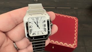 A Quick Look at the Large Santos de Cartier with White Dial [upl. by Patricio]