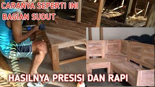 cara membuat kursi bagian sudut untuk pemulakursi tamu minimalistukang kayu [upl. by Dyane503]