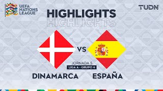 HIGHLIGHTS  Dinamarca vs España  UEFA Nations League 2024  TUDN [upl. by Divod491]