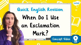 When Do I Use an Exclamation Mark  KS2 English Concept for Kids [upl. by Glanville68]