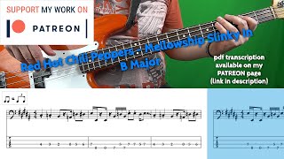 Red Hot Chili Peppers  Mellowship Slinky in B major Bass cover with tabs [upl. by Halilad]