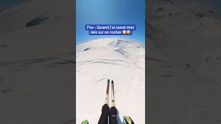 Le bruit sur le rocher  😬 Merci au SAV de mavoir envoyé une nouvelle paire de skis 🙏⛷️ ski [upl. by Analra]