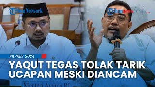 Menag Yaqut Cholil TEGAS TOLAK Ucapan soal Larangan Pilih Pemimpin Bermulut Manis meski Diancam PKB [upl. by Armat]