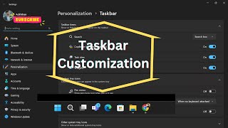 Windows 11 Taskbar Customization  How to Change Taskbar Position Windows 11 [upl. by Nylrehs]