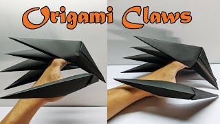 How to make paper claws  origami claws  Halloween claws [upl. by Doi]