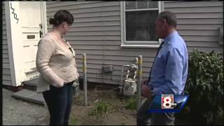 Woman upset by poles placed around gas meter [upl. by Yliak]