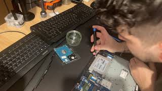 Replacing HP TPN C125 HDD with SSD [upl. by Eizzik102]