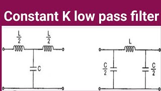 Constant K low pass filter  Derivation  design of low pass filter  Network analysis  diploma [upl. by Relyc153]