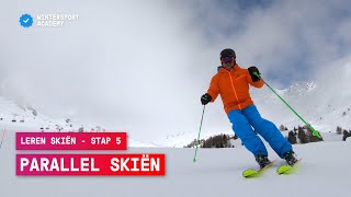 Leren skiën stap 5 Parallel skiën  Wintersport tips [upl. by Bertrando364]