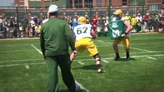 Green Bay Packers punch punch run by drill Offensive line [upl. by Gaddi]