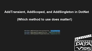 AddTransient vs AddScoped vs AddSingleton in Dotnet Dependency Injection [upl. by Calie]