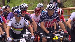 Mountain Bike Crosscountry Olympic CransMontana Men Elite 50fps 23 Jun 2024 [upl. by Agretha74]