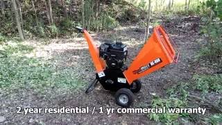 WoodMaxx DC650 gas powered wood chipper shredder [upl. by Juni]