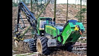 🌲PowerDeere • 1470G im Starkholz • Forstbetrieb Schätzle • 1 • Harvester im Einsatz • No Limits🌲 [upl. by Adnik581]