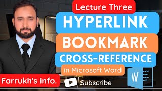 Create Hyperlink Bookmark and Cross Reference in Microsoft Word in Hindi and Urdu [upl. by Jehovah]