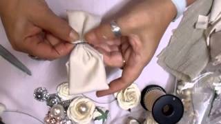 Shabby Chic Vintage Bow Tutorial  jennings644 [upl. by Llerdna157]