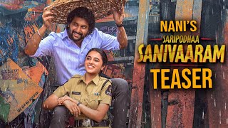 SaripodhaaSanivaaram Movie New Teaser  Nani  Priyanka Arul Mohan  SJ Surya  TBM [upl. by Edasalof787]