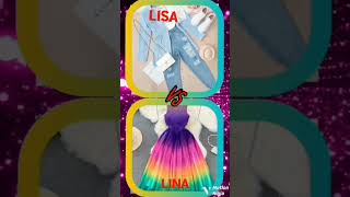 Lina vs Lisa song music tiktok despacitoremix fashion dress [upl. by Chaing]