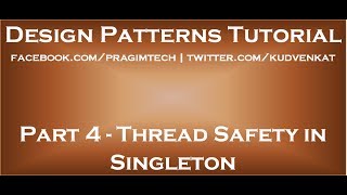 Thread Safety in Singleton [upl. by Enawyd]