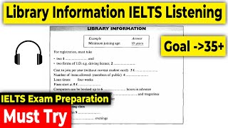 Library Information ielts Listening  ielts listening  IELTS LISTENING TEST  Cambridge listening [upl. by Eldin903]