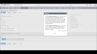 How To  Netsuite Memorized Transactions [upl. by Parnas]
