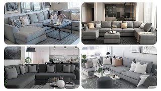 Top 50 Grey Sofa Living Room Ideas  Grey Sectional Sofa  Gray Living Room  Interior Design Sofa [upl. by Anayia]