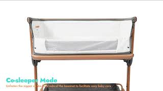 Papablic 4in1 Baby Bassinet with Playard Extension How to convert mode for different usage [upl. by Yentrok30]