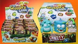 Grossery Gang Series 1 Full Box Unboxing Opening 30 Crusty Chocolate Bars 2 Grosseries Each [upl. by Berck]