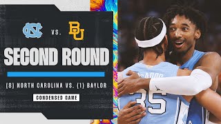 North Carolina vs Baylor  Second Round NCAA tournament extended highlights [upl. by France]