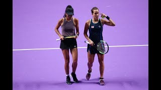 HsiehStrycova vs KrejcikovaSiniakova  2019 WTA Finals  WTA Highlights [upl. by Yziar909]