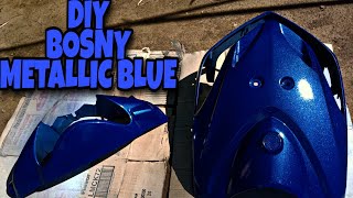 DIY Repaint Using BOSNY Paints For Mio Sporty Fairings Metallic Blue [upl. by Ennoid]