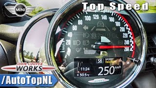 MINI JCW 2019 231HP  ACCELERATION amp TOP SPEED 0250kmh LAUNCH CONTROL by AutoTopNL [upl. by Einnaej]