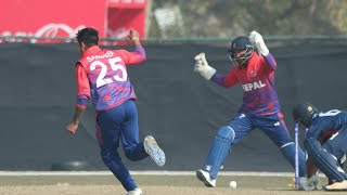 Sandeep Lamichhanes first Five wickets haul against Kenya [upl. by Desta]