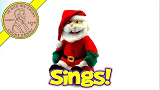 Sound Activated Singing Santa Claus Merry Christmas Musical Toy Kids Toy Reviews [upl. by Teplitz]