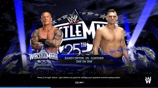 Randy Orton vs Gunther At WrestleMania Wwe 2K24 [upl. by Aveline]