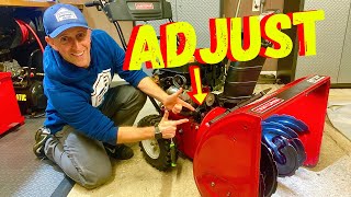 HOW TO TIGHTEN AN AUGER BELT ON A CRAFTSMAN MTD OR CUB CADET SNOWBLOWER TO THROW FARTHER [upl. by Nissa]