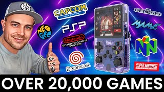 The Plug amp Play R36S Handheld Has Over 20K Games [upl. by Ahsurej342]