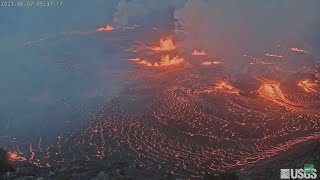 Kilauea one of the worlds most active volcanoes begins erupting after 3month pause [upl. by Ethelyn]