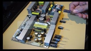 Reparación de TV LCD de 37 Pulgadas Condensadores reventados [upl. by Eelsel852]