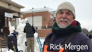 Wisconsin sturgeon spearing Ice sculpting at Sturgeon Spectacular in Fond du Lac [upl. by Avek750]