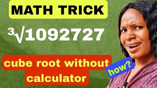 Find the cube root of any number in seconds without a calculator [upl. by Merat]