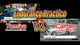 Tamiya TT02 Type SR VS Carten T410 [upl. by Ettenyar]