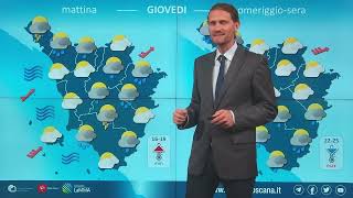 Le condizioni meteo di oggi in Toscana  oggi soleggiato domani instabile con temperature in calo [upl. by Beaulieu]