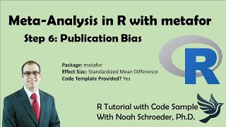 Publication Bias in MetaAnalysis in R using metafor How To Series with SMD effect size [upl. by Ynnaj512]