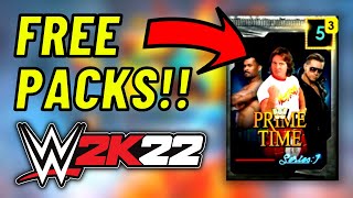 GET FREE PACKS WITH THIS CODE WWE 2K22 MyFaction [upl. by Eniamaj]