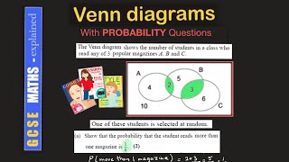 GCSE Maths  Venn Diagram  conditional probability  Excel at School [upl. by Annaigroeg]