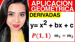 APLICACIÓN GEOMÉTRICA DE LA DERIVADA  Ejercicio 3 [upl. by Zobkiw]