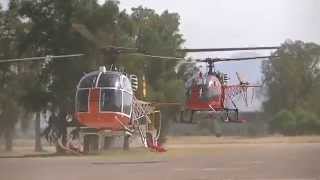 Aerospatiale SA315B Lama H63 y H67 en Mendoza 31082014 [upl. by Pepper]