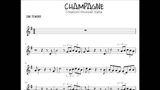 CHAMPAGNE  BASI E SPARTITI PER SAX ALTO E TENORE [upl. by Pogah812]